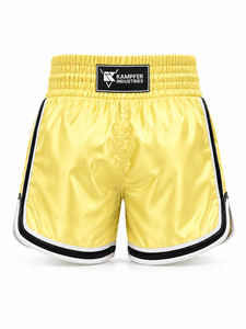 Pantalones Cortos de Muay Thai Amarillos Estampados Unisex de Secado Rápido, Transpirables, Corte Regular, Ropa de Artes Marciales para Adultos, 100% Poliéster, Personalizables - Product Image 2