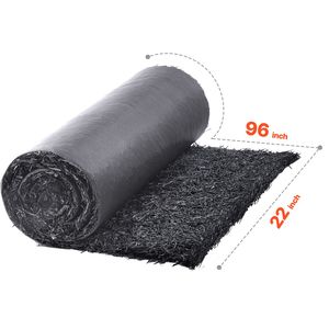 แผ่นยางปูพื้นสีดำรีไซเคิล ดูเป็นธรรมชาติ ขนาด 96 x 22 นิ้ว สำหรับทางเดินในสวน ยางปูพื้นถาวรสำหรับจัดสวน - Product Image 1