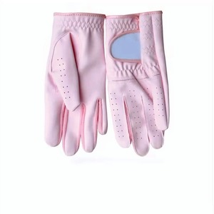 Gants de golf et de sport pour hommes en peau de mouton rose, respirants, avec sangle de poignet réglable et fermeture à enfiler - Product Image 6