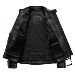 Veste en cuir véritable de qualité supérieure pour homme AZORES SPORTS, séchage rapide et respirante, cuir de vachette d'hiver - Product Image 2
