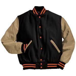 Factory Wholesale OEM High Quality Custom Logo <b>Patchwork</b> Hooded Sleeve Baseball Letterman Varsity <b>Jacket</b> for Unisex - Product Image 6