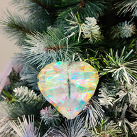 Décorations de Noël en papier film irisé en gros, en forme de cœur, en nid d'abeille, pour décorations de plafond de mariage, style romantique, 9,5 cm