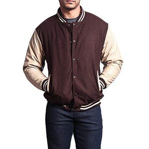 Vestes universitaires personnalisées avec broderie sur le devant, vestes de baseball décontractées, manteaux Letterman, vestes universitaires unisexes en tissu de laine - Product Image 5