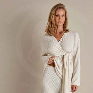 Conjunto de Pantalones y Top de Punto Elegante para Mujer, Atuendo Casual de 2 Piezas con Manga Larga - Product Image 1