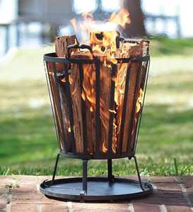 <b>Portable</b> Steel <b>Fire</b> <b>Pit</b> Bowl Outdoor Garden Bonfire <b>Pit</b> with Stand for Camping Patio Backyard - Product Image 1