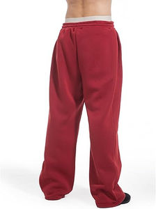 Pantalones de chándal personalizados de estilo urbano para hombre, de felpa francesa lavada, de corte holgado, con pierna ancha, recta y acampanada, tipo jogger y con acabado liso - Product Image 4