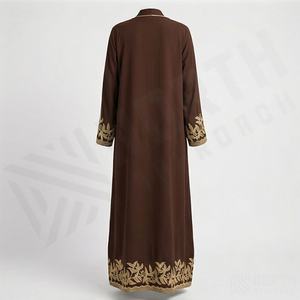 ชุดกิโมโนแบบ OEM ปี 2025 เสื้อคลุมอาบายะ ผ้าโพลีเอสเตอร์เนื้อนุ่ม ยืดหยุ่นสูง หนาขึ้น สำหรับผู้หญิงมุสลิม คอวี แขนยาว เหมาะสำหรับงานปาร์ตี้ รอมฎอน งานแต่งงาน - Product Image 2