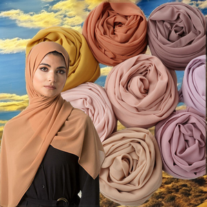 SIDDIQUI HOSINEX – Nouveaux hijabs, foulards et châles traditionnels en coton et mousseline pour femmes musulmanes, motif imprimé numérique uni, séchage rapide - Product Image 2