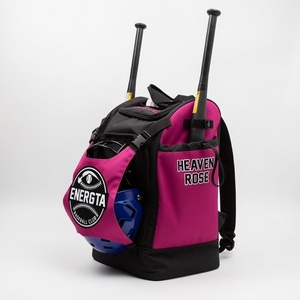 Sac à dos personnalisé OEM pour bâtons de baseball et softball, compartiment pour casque, poche pour chaussures, fermeture éclair YKK, logo personnalisé, sac de sport d'équipe, vente en gros B2B - Product Image 2