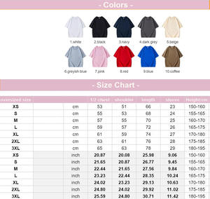 T-shirt surdimensionné personnalisé pour homme, impression de logo, 100% coton, grandes tailles, coupe ample - Product Image 2