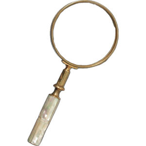 Loupe de poche de luxe avec cadre en laiton antique et poignée en résine imprimé léopard pour la lecture, la bijouterie, la décoration de bureau, ou comme cadeau - Product Image 4