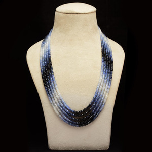 Perles facettées en saphir bleu naturel de Birmanie, 4mm-5mm, de qualité AAA, pour collier superposé et bijoux - Product Image 3