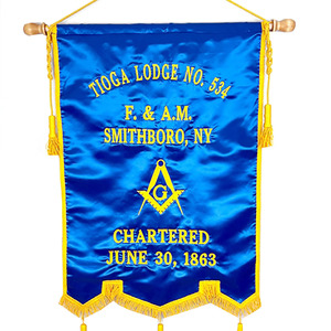 Banderas Masónicas de Primera Calidad para Logia de Maestros Masónicos, Logotipo Personalizado en Color Bordado, Alta Calidad, Disponibles en Todos los Tamaños - Product Image 2