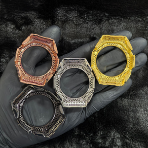 Starspire Jewels Custom Luxury Iced Bezel <b>Watch</b> <b>Case</b> 5600 Gold Plated 925 Silver Bust Square 40mm Hip Hop - Product Image 3