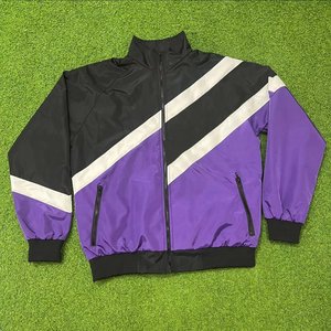 Chaqueta Cortavientos de Alta Calidad para Hombre, Diseño Color Block con Parches, Chaqueta Deportiva de Poliéster y Nailon, Chaqueta Deportiva con Cierre para Hombre, Tallas Grandes - Product Image 2