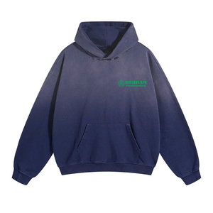 เสื้อฮู้ดแขนยาวลำลอง ผ้าโพลีเอสเตอร์/คอตตอน ผ้าฟลีซ ทรงหลวม สีพื้น ปักโลโก้ได้ สไตล์สตรีทแวร์ 450 GSM สำหรับผู้ชาย - Product Image 3