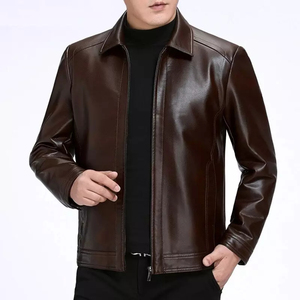 Mens Signature <b>Suede</b> Leather Hooded <b>Jacket</b> with Custom Front Logo Design Perfect for Contemporary Business Casual Use - Product Image 3