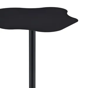 Modern Irregular Metal <b>Coffee</b> <b>Table</b> 42.5 Inch Height <b>Black</b> Finish Indoor Living Room Furniture Durable Design - Product Image 3