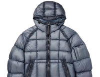Veste matelassée unisexe de haute qualité en polyester/nylon imperméable, coupe slim, col rond, fermeture éclair, à capuche fine, séchage rapide, gaufrée, pour l'automne