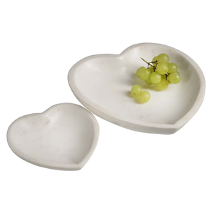 Organiseur de table multifonctionnel, plateau en forme de cœur en marbre pour fruits et en-cas, plateau de service de qualité supérieure et à prix avantageux - Product Image 1