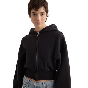 Sudadera Corta de Algodón para Mujer, Fabricada en Pakistán, al por Mayor, Lisa, de Manga Larga, con Efecto Ácido, Estilo Urbano, para Gimnasio, Personalizable - Product Image 5