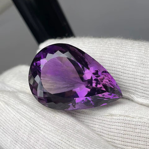 Ametyste naturelle taille poire 64,46 carats, grande taille, qualité AAA, avec lueur, belle couleur, coupe et polissage parfaits, à prix avantageux. - Product Image 4