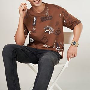 เสื้อยืดคัสตอมผู้ชายทรงโอเวอร์ไซส์ ผ้าฝ้าย 100% หนัก 260 กรัม พิมพ์ลาย DTG สไตล์ยูบันเรโทร เฟด บลังค์ ที - Product Image 3