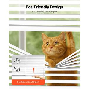 43.3 \ "W X 48 \" H 1 \ "Slat Filtrage de la lumière sans fil No-Drill Mini Stores Installation facile pour les petits espaces - Product Image 3