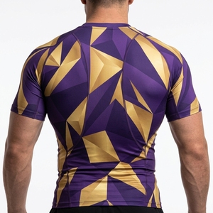 Men <b>Compression</b> <b>Long</b> <b>Sleeve</b> <b>Shirt</b> for T-<b>Shirt</b> for Gold Solid Eco-Friendly Quick Dry Breathable Spandex/Polyester MAATTIERA - Product Image 2