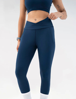 Conjuntos de Leggings y Sujetador de Yoga para Hombre Personalizables de Alta Calidad, Tallas Grandes, con Detalle de Cinturón a Rayas, Cintura Alta, 2 Piezas, Transpirables, Teñidos