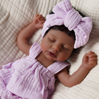 Poupées reborn en silicone intégral Babeside 12 pouces Lucy, poupées reborn afro-américaines, fille endormie, réaliste, fabricant