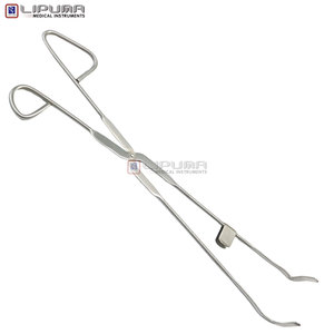 Pinces de four 400 mm, pinces de laboratoire dentaire, support de creuset, design coudé pour la manipulation de l'or, de l'argent, du cuivre, des béchers ronds - Product Image 2