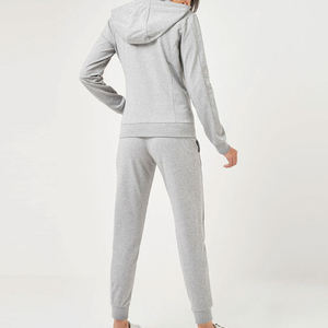 Women Hooded Tracksuit <b>Set</b> Zip Up Jogging Suit Full Length Casual Sportswear Winter Wear - Product Image 4