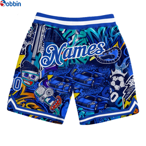 Pantalones Cortos de Playa para Hombre, Transpirables, Sublimados Personalizados, de Poliéster, Holgados, con Estampado Completo, de Malla, para Entrenamiento - Product Image 2