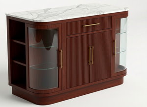 Îlot de cuisine moderne en bois massif, écoresponsable, avec chaises de bar, OEM ODM, qualité supérieure, meubles artisanaux, exportateur - Product Image 3