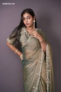 ผ้ามอส NC คุณภาพพรีเมียมสวยงาม พร้อมชุดส่าหรี-เสื้อปักลายด้วยมือ คอลเลคชั่นแฟชั่นผู้หญิง ผลิตโดยผู้ผลิตผ้าส่าหรี Saree Love - Product Image 5