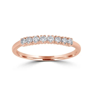 Bague de fiançailles ZAWO HOUSE en argent sterling 925 avec pavé unique de moissanite, plaqué or rose, luxe vintage - Product Image 4