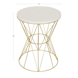Mesa Auxiliar Tradicional de Metal y Mármol para Hogar, Oficina, Sala de Estar - Mesa de Apoyo Duradera y Ecológica para Café/Snacks - Precio al por Mayor - Product Image 5