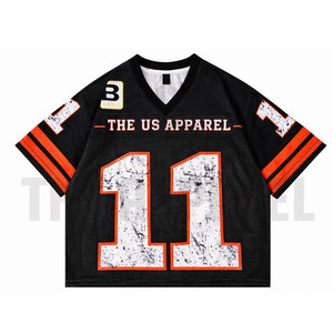 Camiseta Deportiva de Malla Tejida Formal de Corte Regular para Hombre, Ligera, Transpirable, Estilo Hip Hop Urbano, Venta al por Mayor - Product Image 1