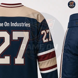 Customized Logo Print On Front Men's Ice Hockey Jersey With <b>Padded</b> <b>Pants</b> Sublimated Team Screen Printing Lightweight Uniform Set - Product Image 3