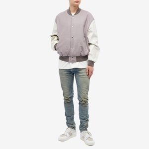 Premium Quality Canvas Varsity Jacket for <b>Men</b> Windproof Breathable Winter Baseball Style OEM Service Embroidered Design - Product Image 2
