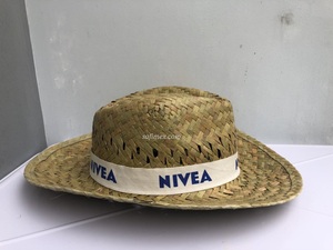 Natural Straw Cowboy Hat Seagrass Hat Ventilation Holes with Custom Logo Ribbon Band Unisex Adult Cheap Price Wholesale Bulk - Product Image 6