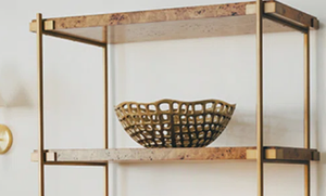 Bol décoratif en métal doré ajouré fait main, style moderne, pour la décoration de la maison et des hôtels - Product Image 6