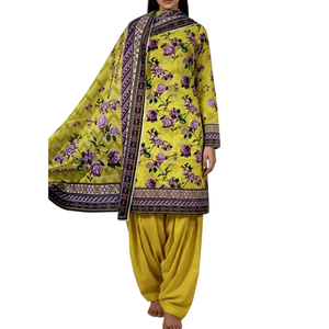 Traje de 3 Piezas de Lona para Mujer, Diseño Moderno Indio-Pakistaní, en Venta, Nueva Llegada 2026, Traje de Lona de Alta Calidad para Dama - Product Image 4