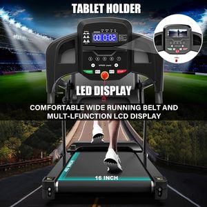 Tapis Roulant Pieghevole Compatto con Motore Brushless Silenzioso da 2.5HP, 3 Livelli di Inclinazione, 7.5 MPH, Design Salvaspazio con Assorbimento degli Urti - Product Image 4