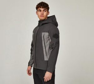 Chaqueta Cortavientos con Capucha para Hombre, Simple, de Nailon Arrugado, Impermeable, Transpirable, con Cierre, Diseño 3D, para Uso Casual al Aire Libre - Product Image 2