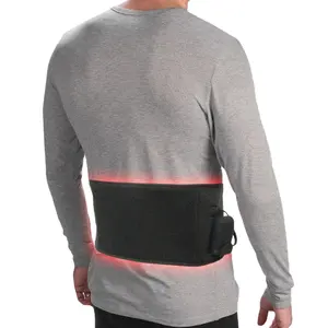 Wearable Medical Device Far Infrared 7.4V Rechargeable Battery Heated Waist Belt Back Brace Wrap