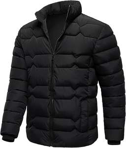 Chaqueta Bomber Larga y Delgada Acolchada Impermeable de Invierno para Hombre con Cuello Alto, Personalizada al por Mayor - Product Image 1