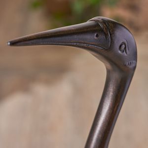 Scultura di gru in alluminio Sunny Outdoor da 43 pollici, finitura rame lucido, nessun assemblaggio richiesto - Product Image 3