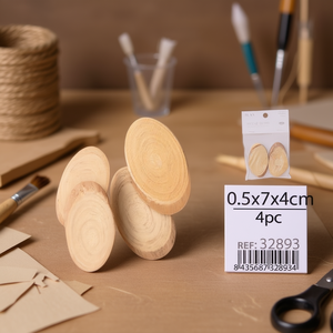 Base in legno Iln 0,5x7x4cm 4 pezzi per artigianato - Product Image 3